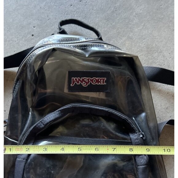 Vintage Jansport Half Pint Mini Corduroy Backpack Classic Translucent Black main image 9